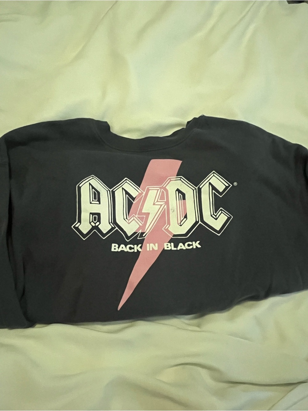 AC/DC Sweatshirt 'Back In Black' Grey Graphic long sleeve Women’s